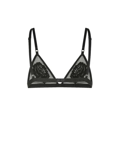 Dolce & Gabbana Soft Cup Triangle Bra In Black