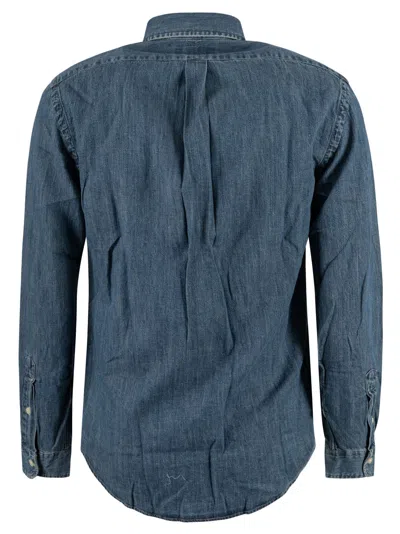 Polo Ralph Lauren Denim Sport Shirt In Blue