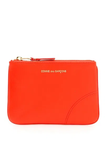 Comme Des Garçons Zip Pouch In Red