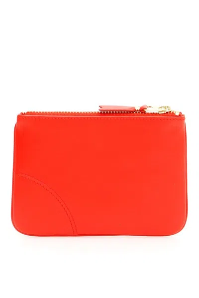 Comme Des Garçons Zip Pouch In Red