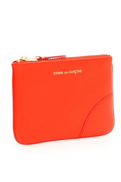 Comme Des Garçons Zip Pouch In Red