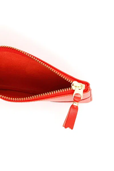 Comme Des Garçons Zip Pouch In Red