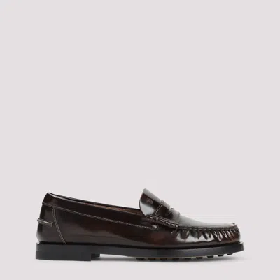 Tod's Brown Slip On Loafers In Brown