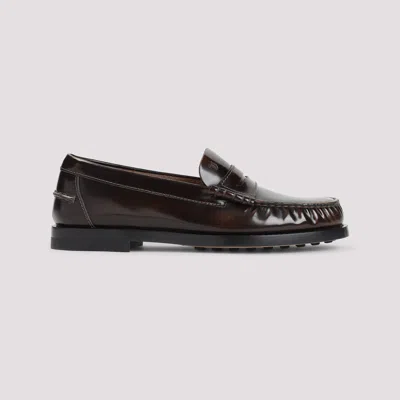Tod's Brown Slip On Loafers In Brown