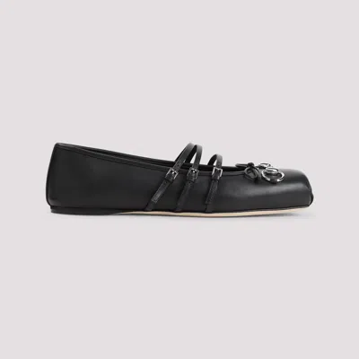 Gucci Ppa Leather Ballet Flats With Horsebit In Black