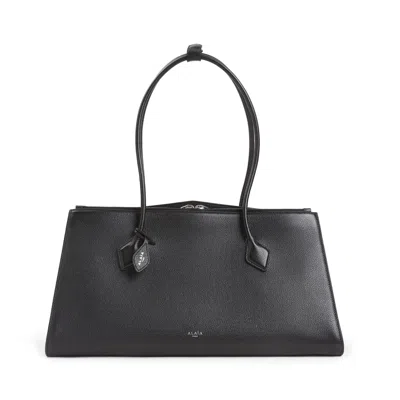 Alaïa Le Teckel Leather Tote Bag In Black