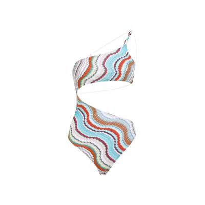 Missoni Patterned One-piece Swimsuit In Multicolour
