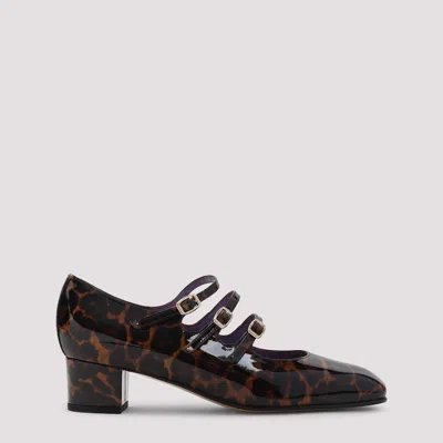 Carel Kina Mary Jane Pumps With Leopard Pattern In Brown
