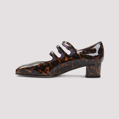 Carel Kina Mary Jane Pumps With Leopard Pattern In Brown