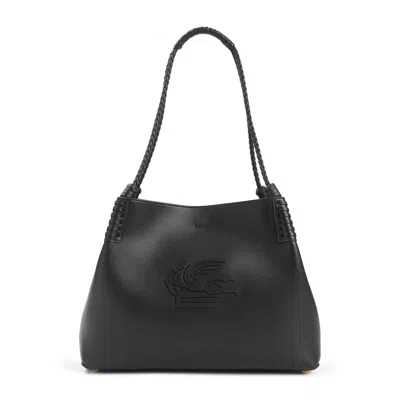 Etro Small Libra Tote Bag In Black