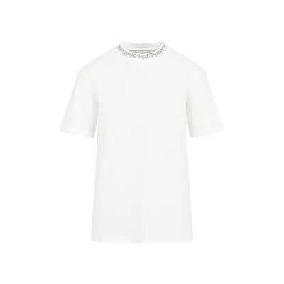 Golden Goose Crystal Crew Neck T-shirt In White
