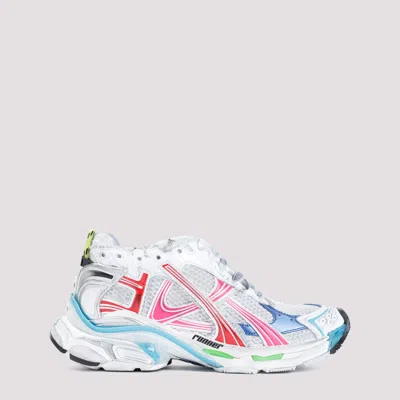 Balenciaga Mesh And Nylon Multicolor Worn-out Effect Runner Sneakers Shoes In Multi