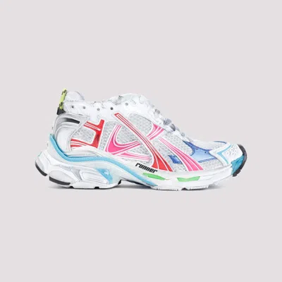 Balenciaga Mesh And Nylon Multicolor Worn-out Effect Runner Sneakers Shoes In Multi