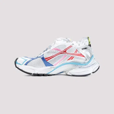 Balenciaga Mesh And Nylon Multicolor Worn-out Effect Runner Sneakers Shoes In Multi