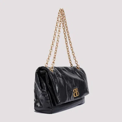 Balenciaga Women's Leather Medium Monaco Shoulder Bag In Black