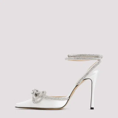 Mach &amp; Mach Silk Pumps With Double Bow In White