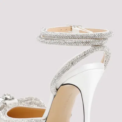 Mach &amp; Mach Silk Pumps With Double Bow In White