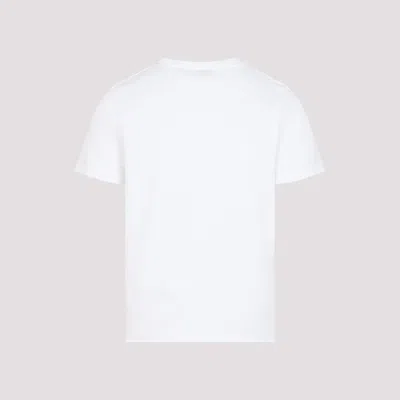 Saint Laurent Logo-print Crew-neck T-shirt In White