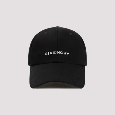 Givenchy Round Visor Cap With Embroidered Logo In Black