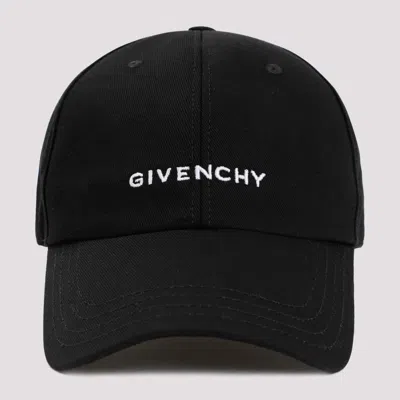 Givenchy Round Visor Cap With Embroidered Logo In Black