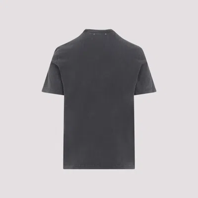 Golden Goose Anthracite Grey Vintage-effect T-shirt Men In Gray