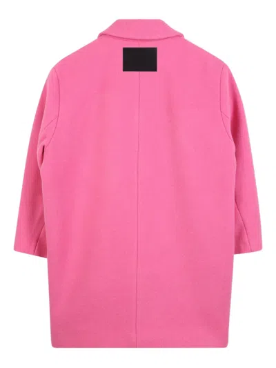 Marc Jacobs Embroidered Buttoned Coat In Pink