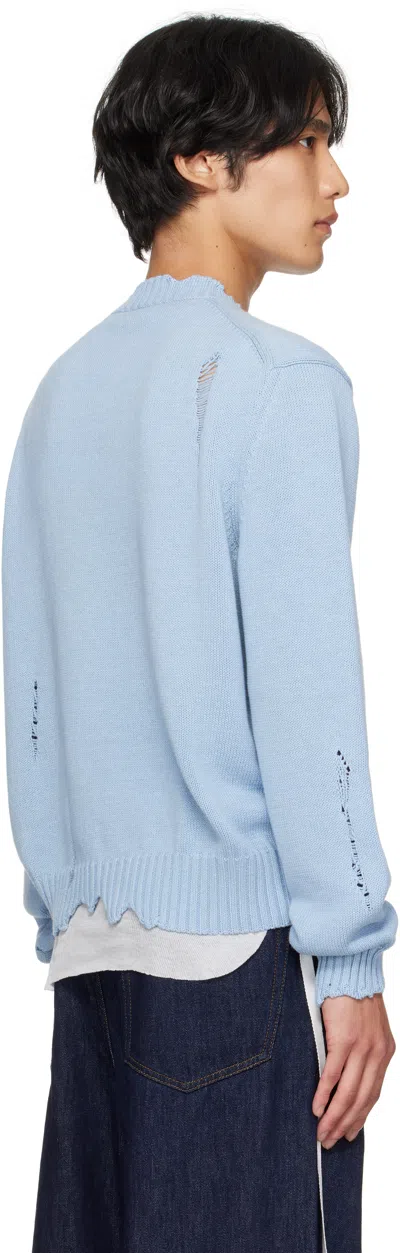 Alexander Mcqueen Mcqueen Skull Sweater In Blue