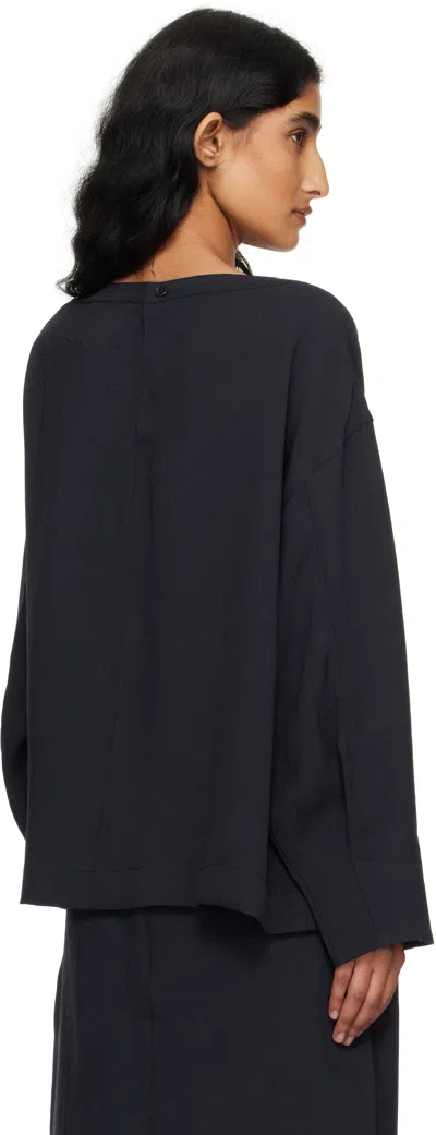 Studio Nicholson Long Sleeve Shirt In Blue