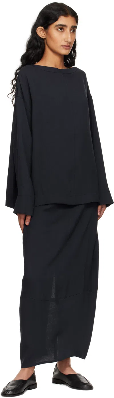 Studio Nicholson Long Sleeve Shirt In Blue