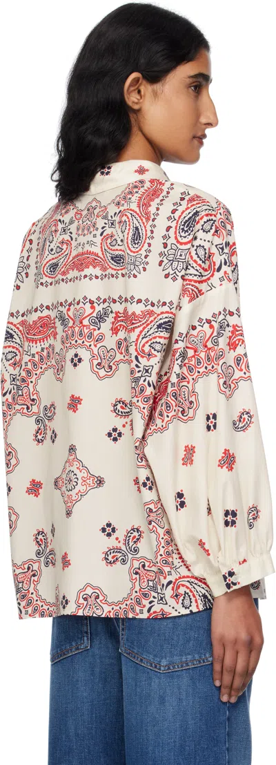 Weekend Max Mara Long Sleeve Paisley Print Cotton Top