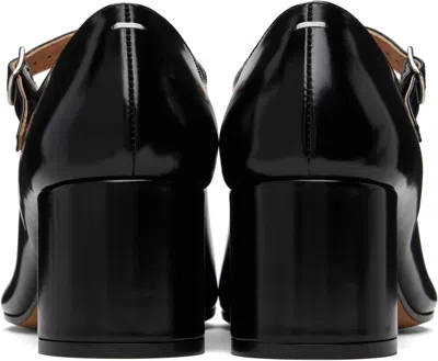 Maison Margiela Tabi Leather Heels In Shinyblack