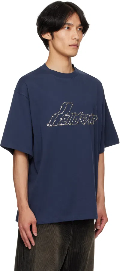 We11 Done Crew Neck T-shirt In Blue