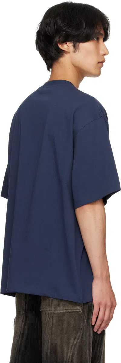 We11 Done Crew Neck T-shirt In Blue