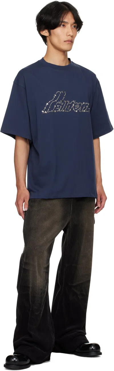 We11 Done Crew Neck T-shirt In Blue