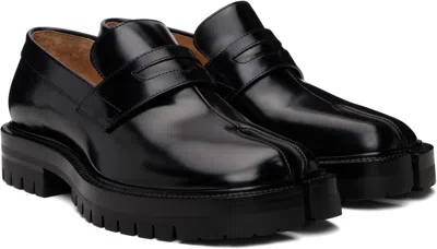 Maison Margiela 30mm Tabi County Leather Loafers In Black