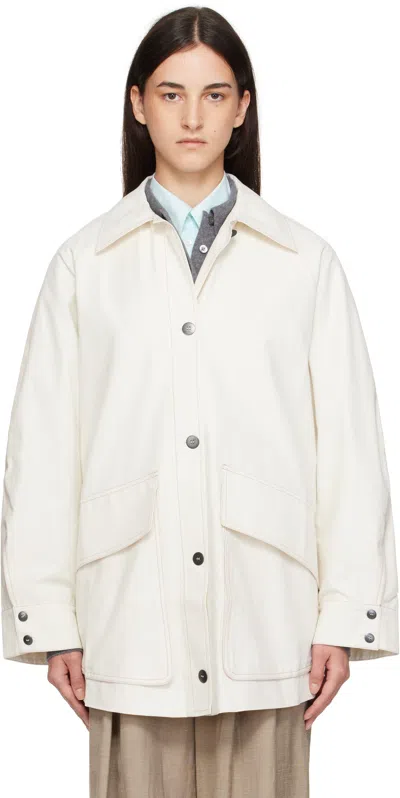 Cordera Off-white Patch Pocket Jacket In White