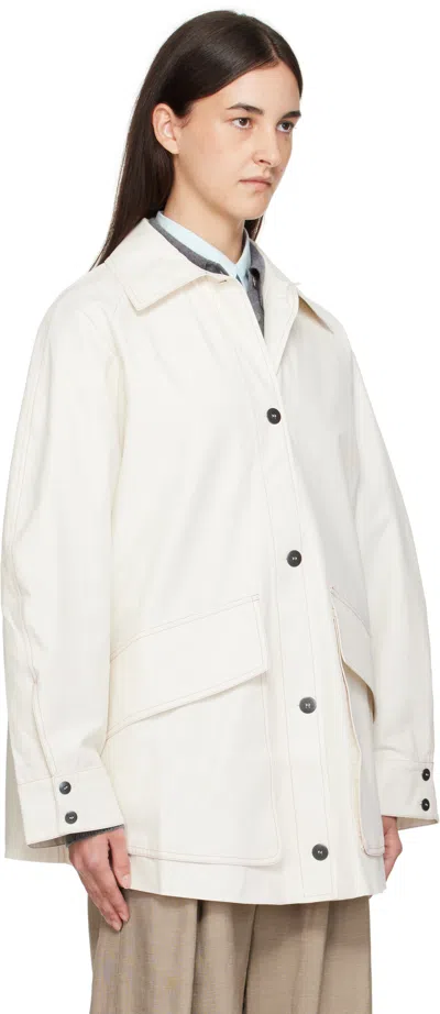 Cordera Off-white Patch Pocket Jacket In White
