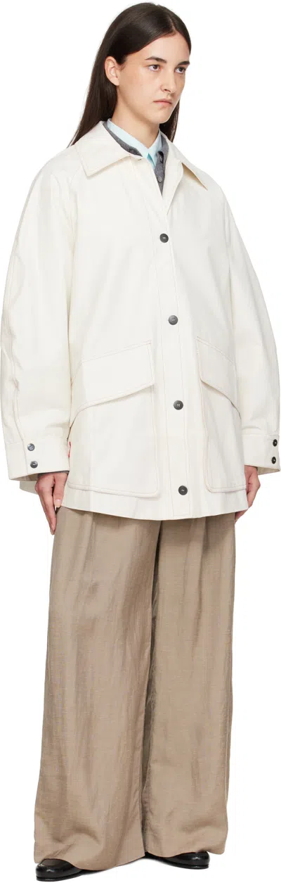 Cordera Off-white Patch Pocket Jacket In White