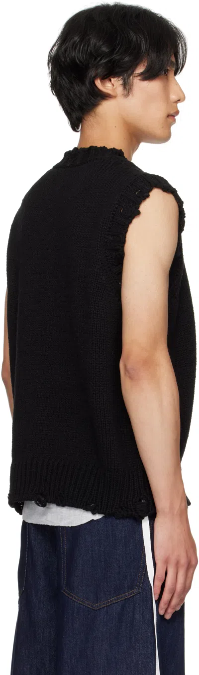 Alexander Mcqueen Patch Embroidery Distressed Tank Top In Black