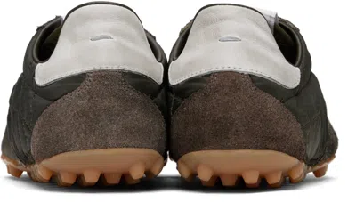 Maison Margiela Womens Khaki Sprinters Leather And Suede-trimmed Nylon Trainers Eur 37 / 4 Uk In Multi