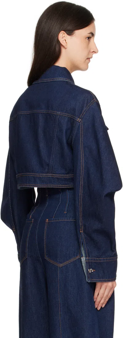 Sportmax Giacca Sir In Denim Blu In Blue