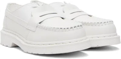 Mm6 Maison Margiela X Dr. Martens Leather Moccasin Loafers In White