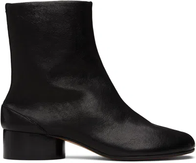 Maison Margiela Boots Tabi H30 En Cuir De Veau Vintage Noir In Brown