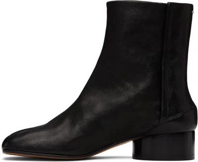 Maison Margiela Boots Tabi H30 En Cuir De Veau Vintage Noir In Brown