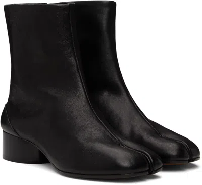 Maison Margiela Boots Tabi H30 En Cuir De Veau Vintage Noir In Brown