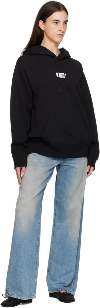 Mm6 Maison Margiela Mm6 By Maison Margiela Relaxed-fit Cotton Hoodie With Adjustable Drawstring In Black