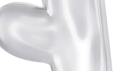 Simona Bubble Initial Pendant Necklace In Metallic