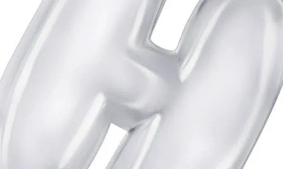 Simona Bubble Initial Pendant Necklace In Metallic