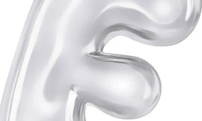 Simona Bubble Initial Pendant Necklace In Metallic