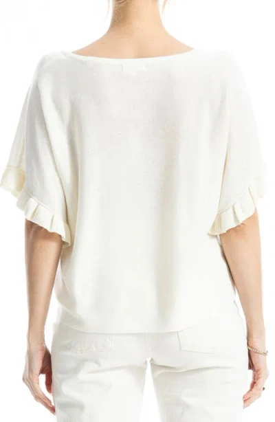 Max Studio Flutter Sleeve Sweater In Neutral